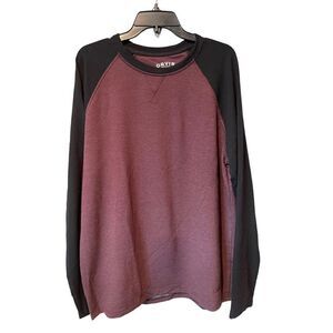 Orvis shirt Men lg Red Black Long Sleeve Rayon Blend Adult Lightweight